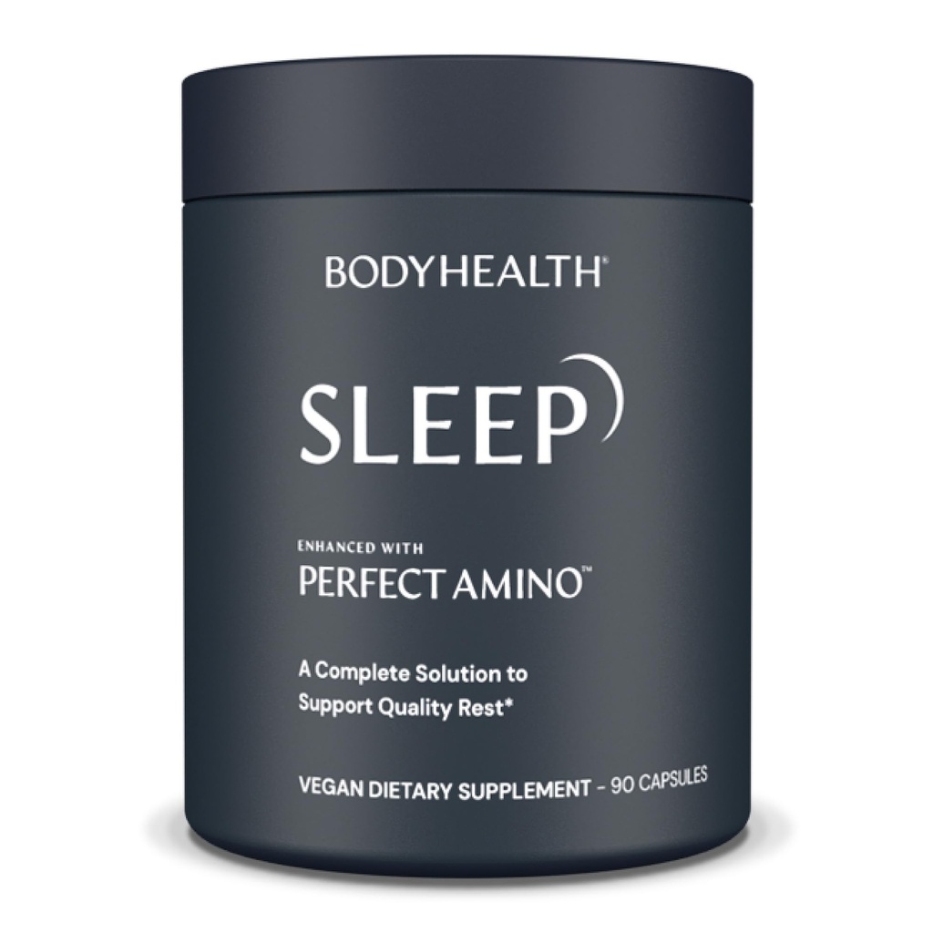 BodyHealth Sleep, Sleep Aid şi Supliment pentru adulţi cu 3 mg Melatonina, pastile de formare non-Habit îmbunătăţit cu perfect Amino - 90 capsule