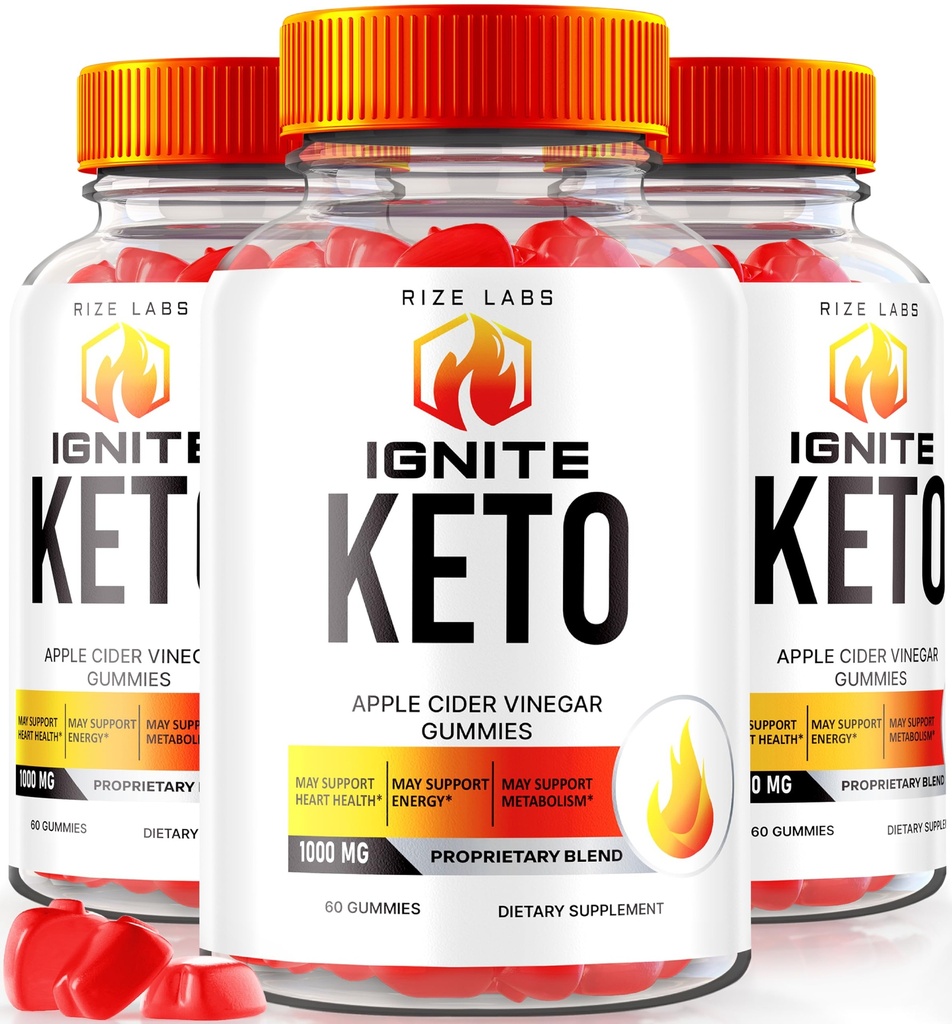 laboratoare de rigoare (Pachet de 3 Ignite Keto ACV Gummies, pentru pierderea în greutate avansată, Keto Ignite Supliment (180 gume)