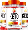laboratoare de rigoare (Pachet de 3 Ignite Keto ACV Gummies, pentru pierderea în greutate avansată, Keto Ignite Supliment (180 gume)