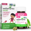 Wellements Organic Laxative pentru copii pentru constipație (50 comprimate masticabile) 