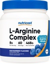 Nutricost L-Arginine Complex (Blue Raspberry, 60 Servings) - Gluten Free, Non-GMO