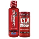 iSatori L-Carnitine LS3 Blue Raspberry 1500mg (32 Servings) Ultra CLA (90 Softgels), lichid L-Carnitina cu acetil, Omega 3 6 9 Saffflower Oil