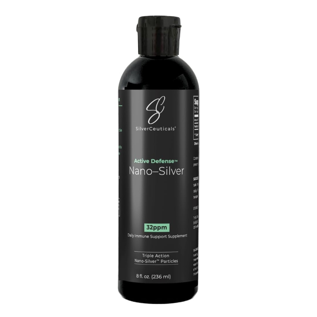 Argint coloidal w/Nano Technology - 32ppm 8oz - 8X Mai eficient - Suport imunitar natural - Salvați zilele bolnave - Vârstele 5 și în sus - Outperforms Arginti PPM mai mari - Nu gust și miros - 3rd Party testat