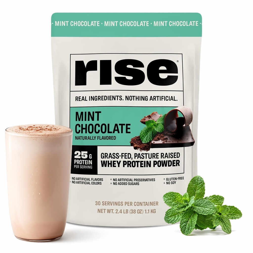Rise Grass-Fed Pudră de proteine - mentă de ciocolată 