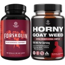 Bundle de pur Forskolin supliment de extract pentru energie îmbunătățită pentru adulți-Plant suplimente de energie și Horny Capra Complex extract de buruieni pentru energie îmbunătățită și rezistență
