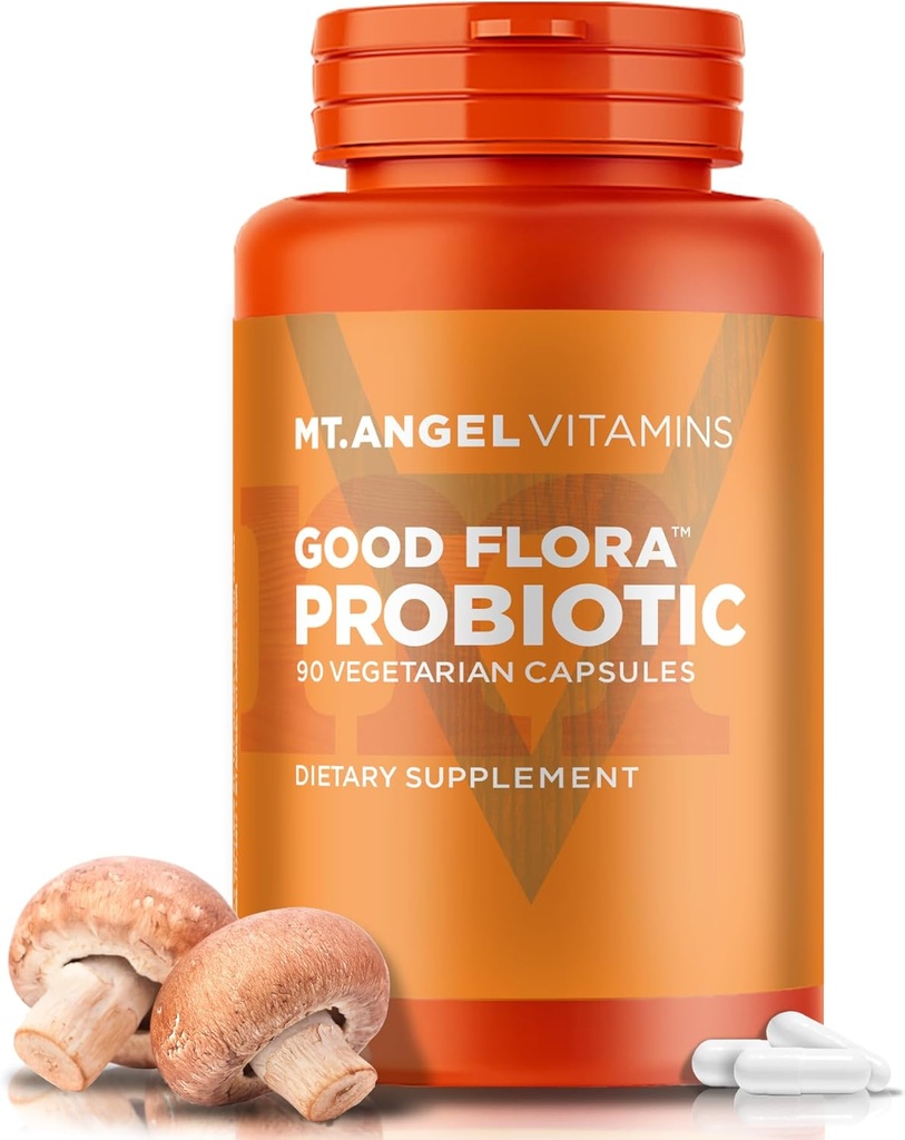 Vitamine Mt. Angel - buna Flora Probiotic, Suportă Digestia Sanatos si Bacterii (60 Capsule vegetariene)