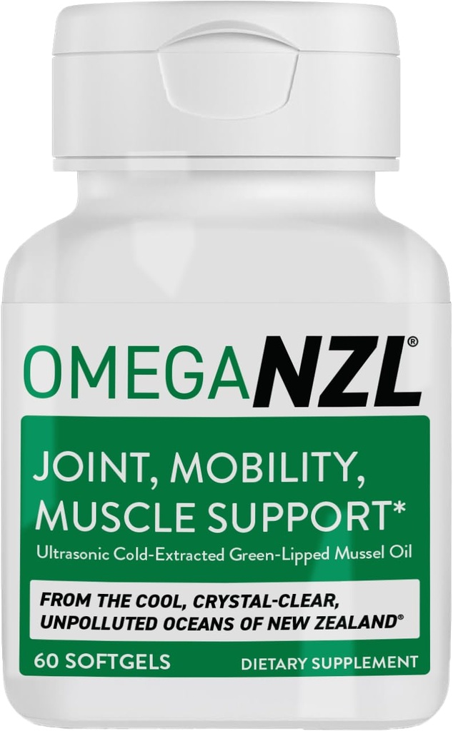 Original Omega-3 supliment de sprijin comun, Cel mai bun ajutor muscular natural, verde cu vârf ulei Mussel, 60 Softgels, Fără gust de pește