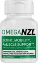 Original Omega-3 supliment de sprijin comun, Cel mai bun ajutor muscular natural, verde cu vârf ulei Mussel, 60 Softgels, Fără gust de pește