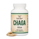 Capsule de ciuperci Chaga 120 Count (1.000 mg pulbere de ciuperci Chaga per servire) ridicat în polizaharide, beta Glucani, și terpenoizi - crescut și făcut în Statele Unite ale Americii, Vegan sigur, organic de lemn dublu