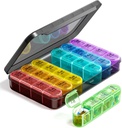 Odaro Weekly Pill Organizator de 4 ori pe zi, BPA gratuit de pastile de zi cu zi 7 zi, caz mare de pastile de călătorie cu 28 Compartimentul pentru a ține Medicina, Vitamina și Suplimentul
