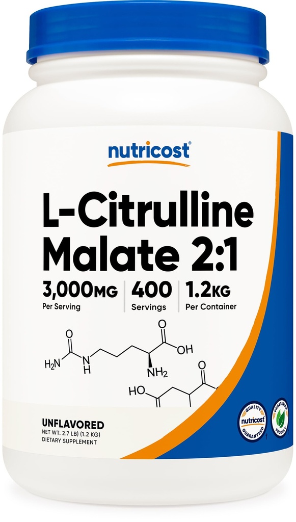 Pulbere de malat de nutricost L-Citrulină (2:1) 1,2KG
