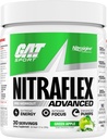 GAT SPORT Nitraflex Advanced Pre-Workout Powder, Creste fluxul de sange, creste puterea si energia, imbunatateste performanta de exercitii, Creatine-Free (Apple verde, 30 Serviri)