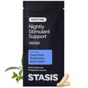 Stasis Nighttime - Capsule de somn şi calm pentru a se împerechea cu Stimulant - Skullcap, Magnolia Bark, Magneziu pentru somn, şi Astaxanthin Suplimente pentru relaxare şi suport de dispoziţie - 25 Serviri