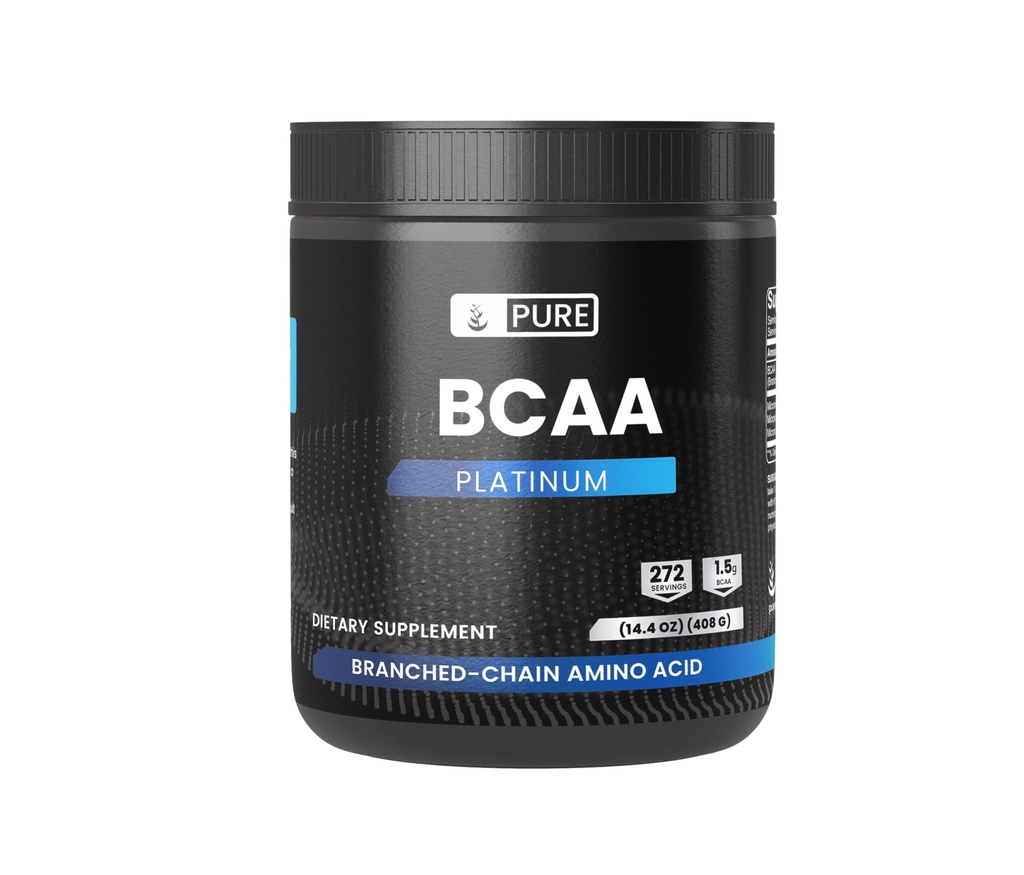 INGREDIENTE ORIGINALE PURE 2:1 BCAA pulbere, 14,4 oz, nearomatizate, 272 Serviri, întotdeauna pure, fără aditivi sau Fillers