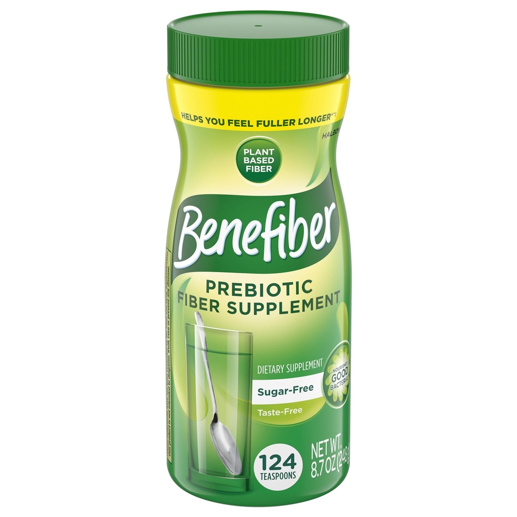 Benefiber Daily Prebiotic Fiber Supplement Powder for Digestive Health, Daily Fiber Powder, Unflavored - 62 Servings (8.7 Onces)