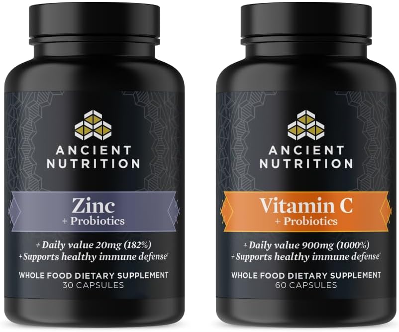 Nutriție antică Zinc 30 Număr + vitamina C (conte 60)