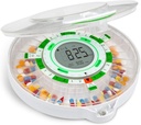 Live Fine 28-Day Automat Pilula Dispenser cu LCD display actualizat, Key Lock, Sound & Light pentru prescripții, medicamente, vitamine, suplimente și mai multe