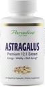 Paradise Herbs Astragalus Extract, Capsule vegetariane pentru energie, Digestive & Immune Health, Non OMG, Gluten Free, 120 capsule
