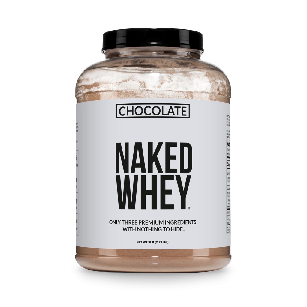 Naked Whey supliment de proteine pulbere, ciocolată, OMG-uri gratuit, soia gratuit, gluten gratuit ajutor musculare de creștere și recuperare 60 serviri, 5 Ib