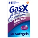 Softgels gaz-X Putere maximă de alimentare cu gaz cu Simethicone 250 mg pentru ajutor de balonare - 50 Conte