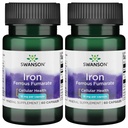 Swanson Iron (Ferrous Fumarate) - Suplimentul mineral Promovarea suportului energetic - Formula de înaltă concentrare Asistă la Livrarea oxigenului & Acid gras Metabolism 60 gels (2 ambalaj)