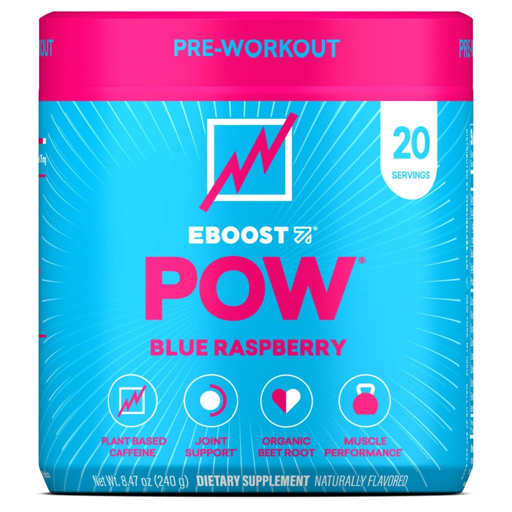 EBOOST POW Natural Pre Workout Powder 