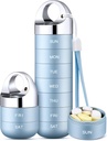 Zannaki Metal Travel Pill Organizator, Portable Waterproof Weekly Pilula cutie, Aluminum de mari pastile de aluminiu container, BPA gratuit 7 zile Daily Medicine Organizator titular de vitamine, ulei de pește, supliment