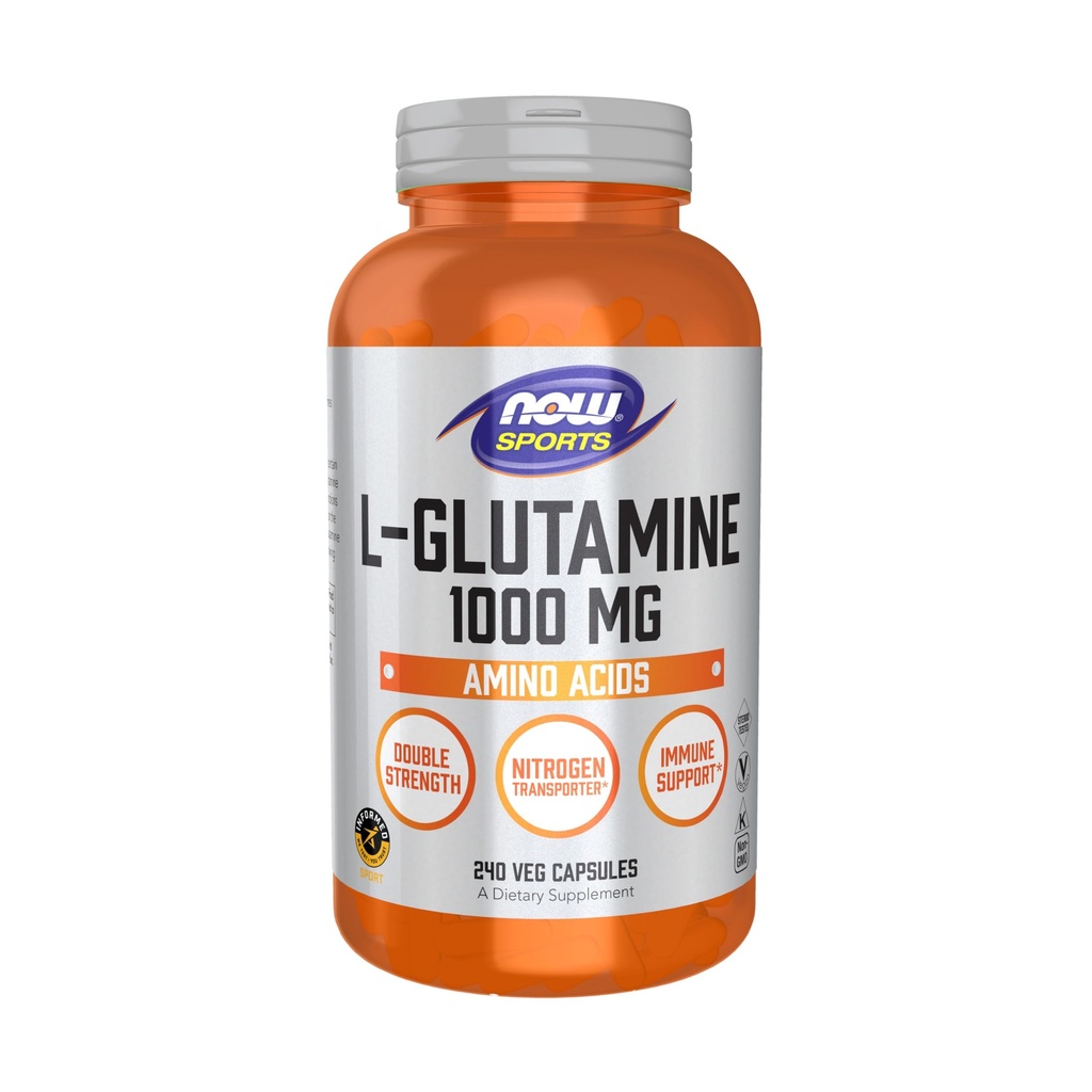 ACUM Sports Nutritie, L-glutamină, Dublu Putere 1000 mg, Aminoacid, 240 Veg Capsule