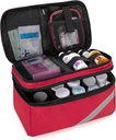 Trunab Medicine Storage and Organizator Bag Goal, Pill Bottle Organizator cu portable Small Pouch, Home Prima cutie de ajutor pentru medicamente de urgență, Suplimente sau kituri medicale (Bag Only) (Patent Design)