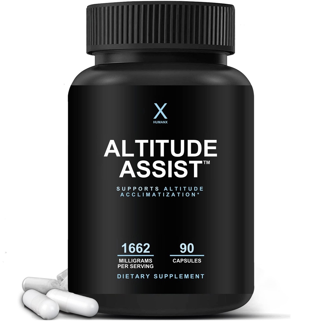 Altitudine Asist - Altitudine Prevenirea Bolii - Ajutor pentru Sporturi montane (Skiing, Snowboarding, Alpinism) - Non OMG, Vegan, Keto - Formula pentru Aclimatizare, Altitudine supliment de boală - de HumanX
