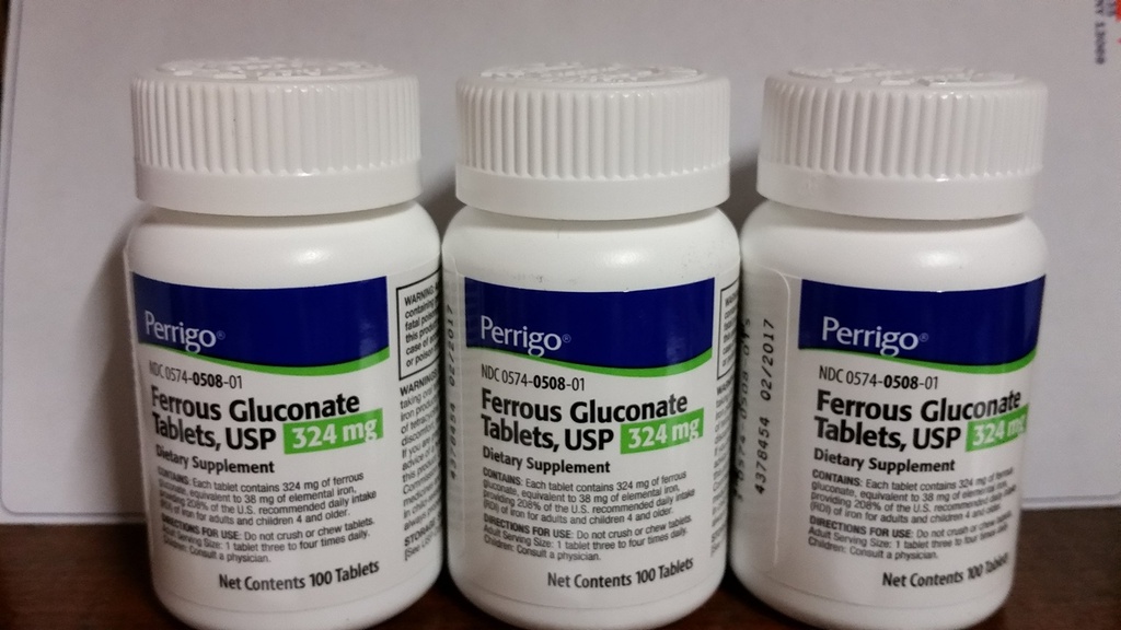 Gluconat feros, 324mg, 100 comprimate, 3-pack