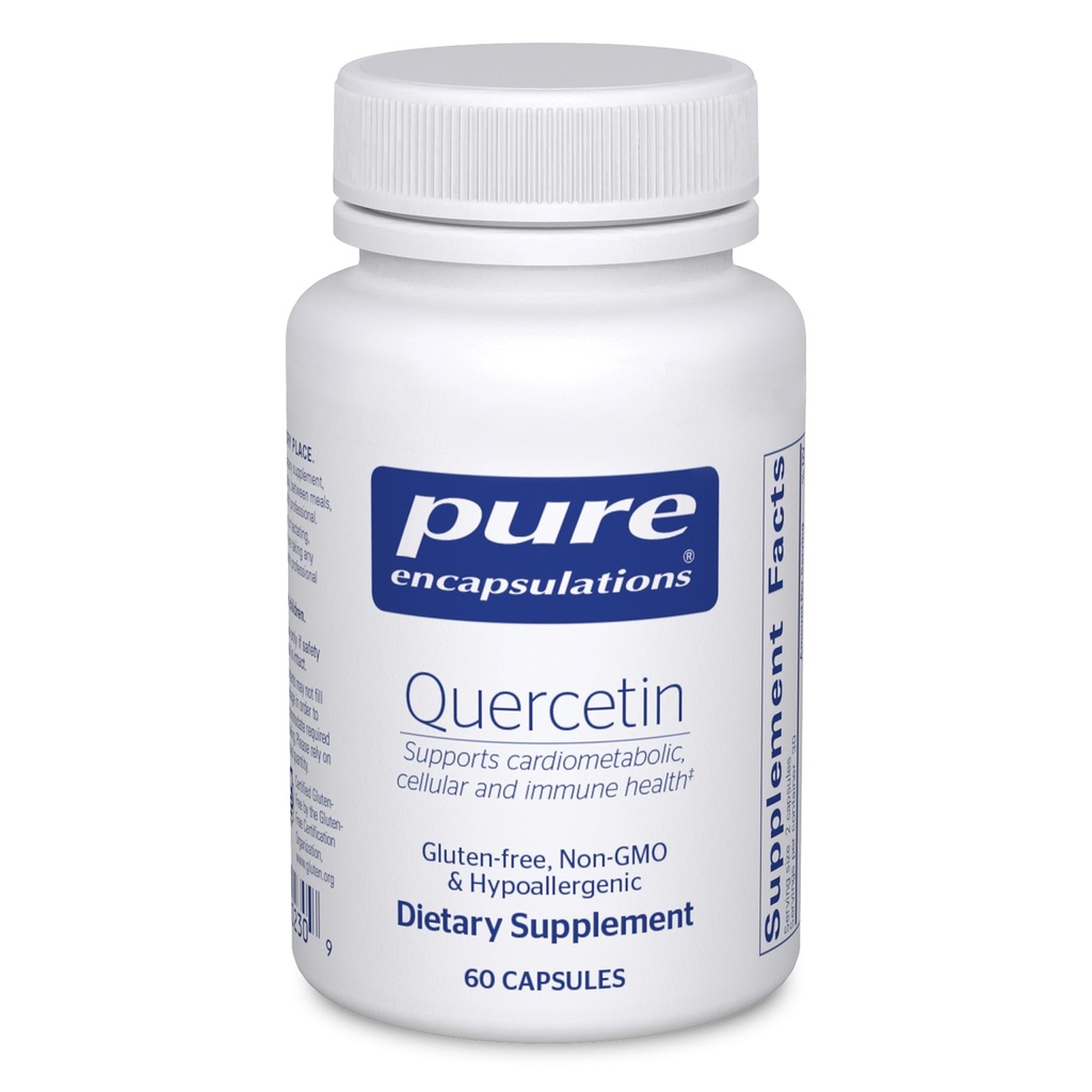 Pure Encapsulations Quercetin - 500 mg - Immune Support, Cellular Health & Heart Health - Antioxidant Supliment - Gluten Free & Non- GMO - 60 Capsule