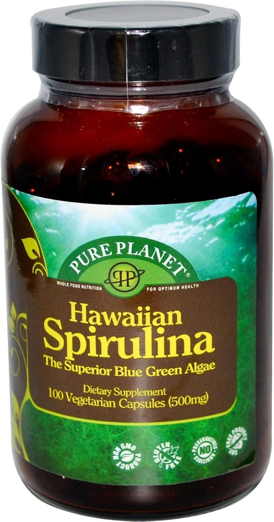 Pure Planet Spirulina, 100 CT