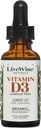 LiveWise Naturals Vitamina organică D3 Picături lichide, Vegan, Non-GMO, Plant-Based, 200 UI pe picătură, Sprijină Imune, Bone, și Mood Health, Easy-to-Absorb, în MCT ulei 1000 UI