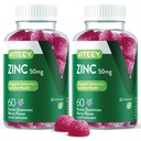 Gume de zinc VITEEY pentru bărbați și femei - Suplimente de zinc 50mg - Immune Boost & Skin Health - Vegan, Gluten gratuit - 120 Conte