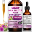 MEENCCD Picături lichide de muls - Milk Thistle Supliment cu silymarin, suport antioxidant, Vegan, non-GMO, 2 Fl Oz