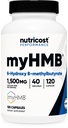 Nutricost MyHMB Capsule 1500MG HMB de calciu per servire, 120 capsule, 40 Servings - linie de performanţă, calciu B- hidroxi B-metilbutirat monohidrat