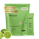 ProMix Nutritie Electroliti Pachete - Zahar liber, Zero Calorie, Stevia Free, Fasting Friendly, Natural Himalayan Sare roz - Lămâie - 30 Serviri (Pachet de 30)
