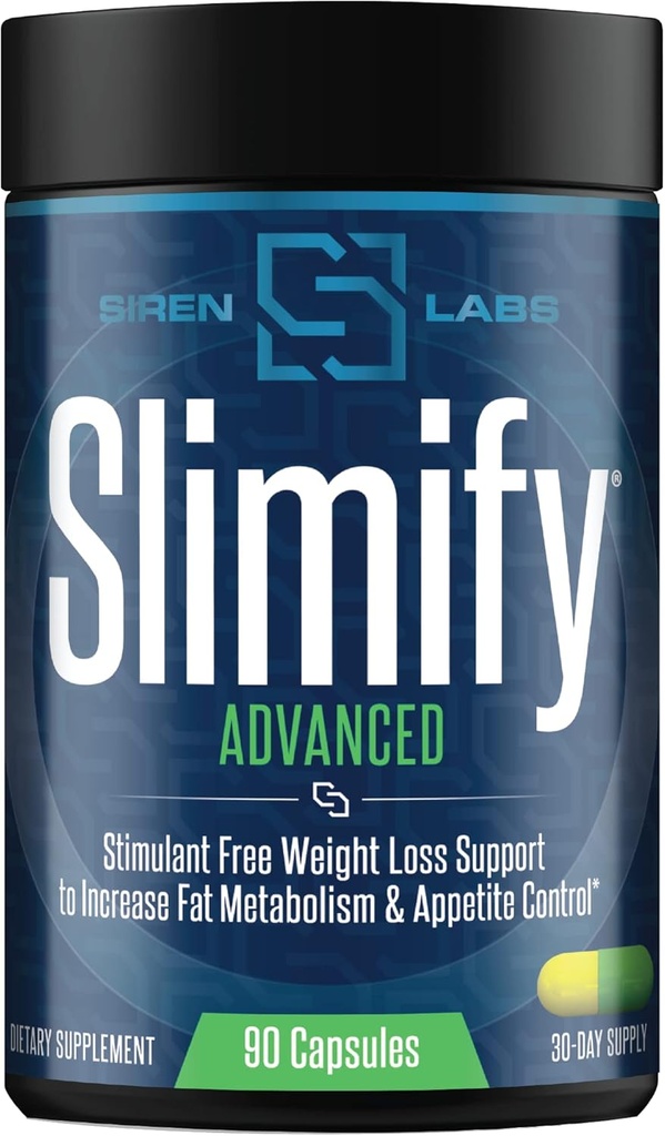 Slimify Advanced Fat Burner pentru pierderea in greutate - Garcinia Cambogia, African Mango, și cereale de paradis - stimularea metabolismului, scăderea apetitului, și creșterea energiei - Stim gratuit (90 capsule)