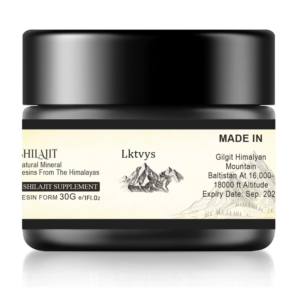 Silajit Himalayan Organic, Shilajit Supliment, Shilajit Resin imbogatit cu peste 85 de micronutrienti esentiali, Boosts Energy and Immune Vitality, Pure Shilajit for Men and Women