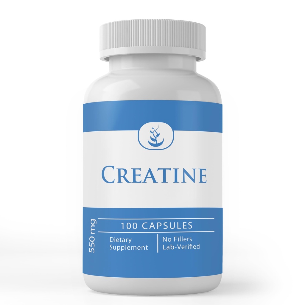 Creatina INGREDIENTE ORIGINALE Pure, (100 capsule) Mereu pură, fără aditivi sau fillere, verificată de laborator