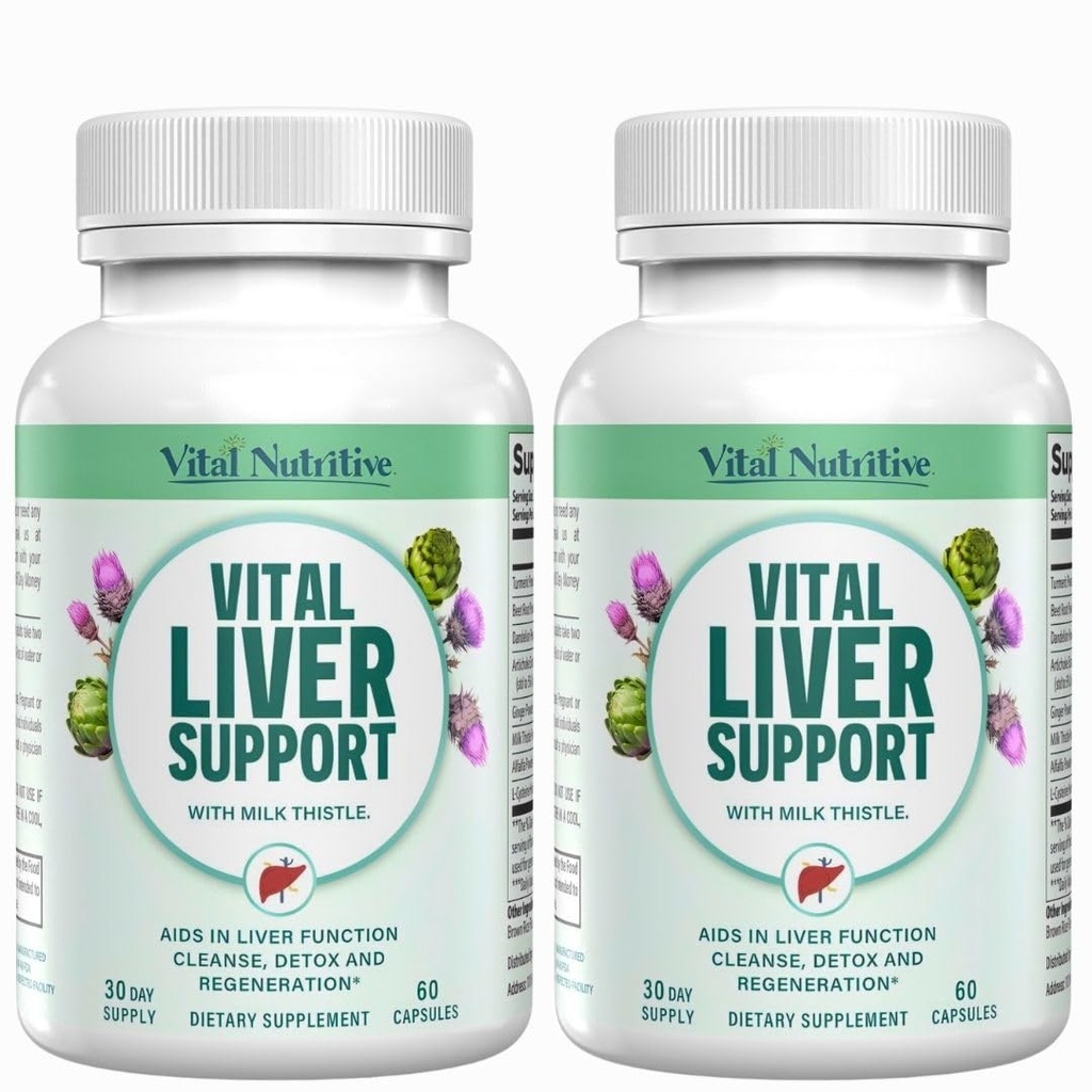 Suport vital pentru ficat - Premium Ficat Cleanse Detox & Reparații Formula cu lapte Thistle Suportă Sănătatea ficatului și Detox Cleanse
