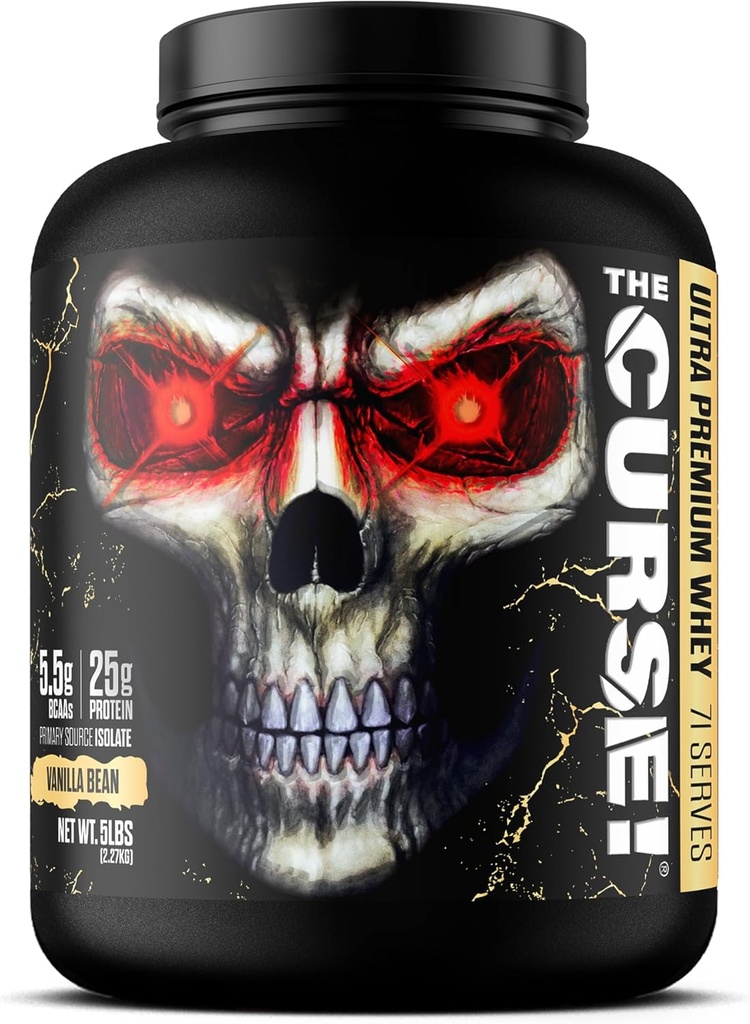 JNX SPORTS Blestemul! Ultra Premium Whey Pulbere de proteine Vanilla Bean 5lb 