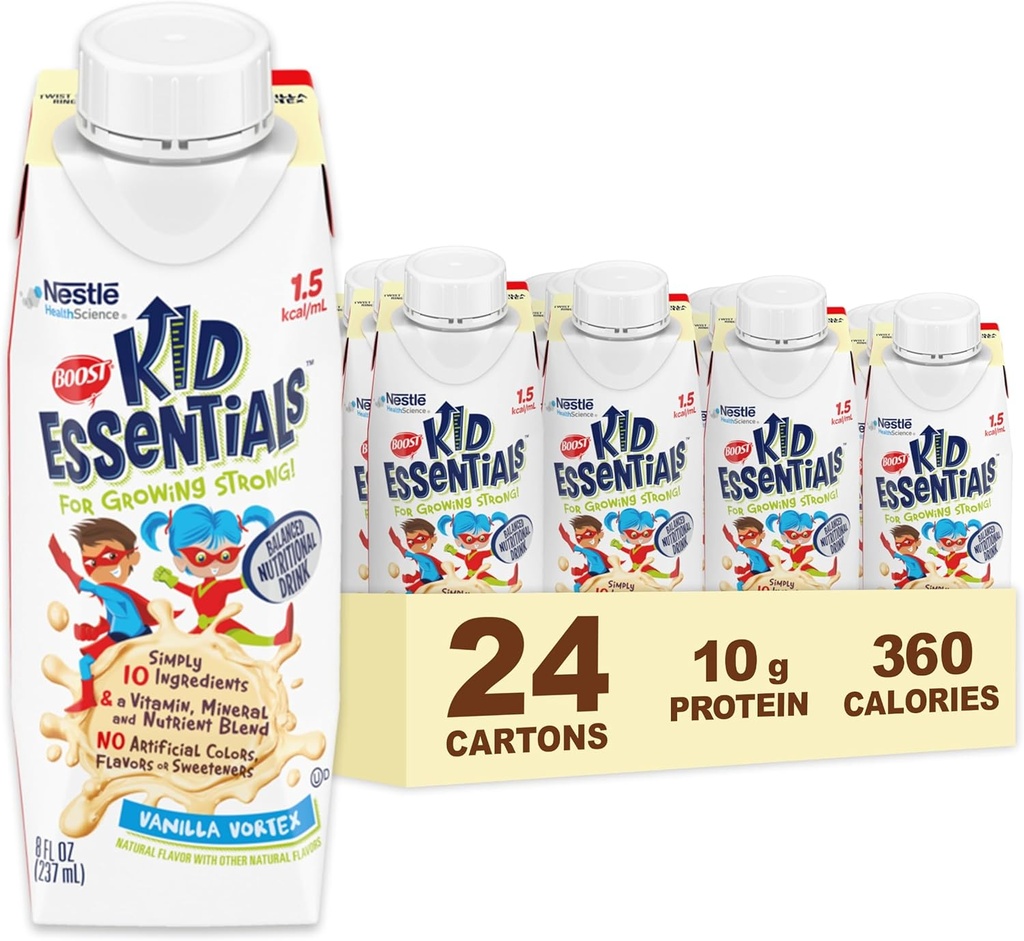 BOOST Kid ESENȚIALE 1.5 Băut alimentar echilibrat pentru copii, Vanilla Vortex, 24 Conte