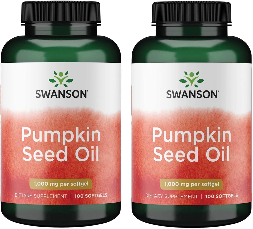 Ulei de semințe de dovleac Swanson - EFA Biodisponibil ridicat - (100 capsule de softgel, 1000 mg fiecare) 2 ambalaj