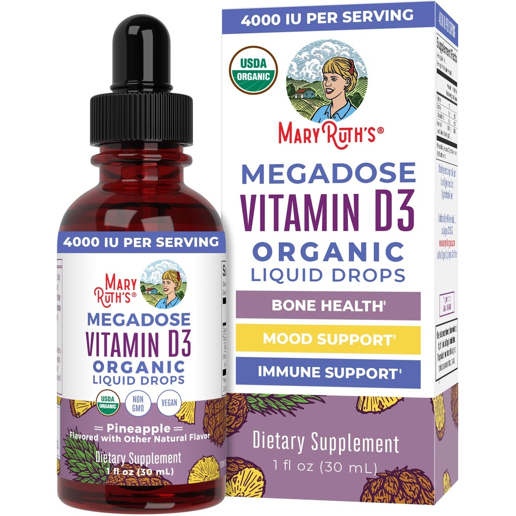 MARYRUTH'S Vitamina D3 picături lichide 