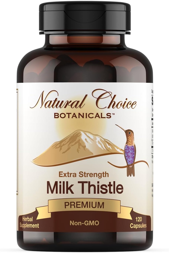 Extract de muls de lapte (80% Flavonoids silimarină) Plus Turmeric - 120 capsule