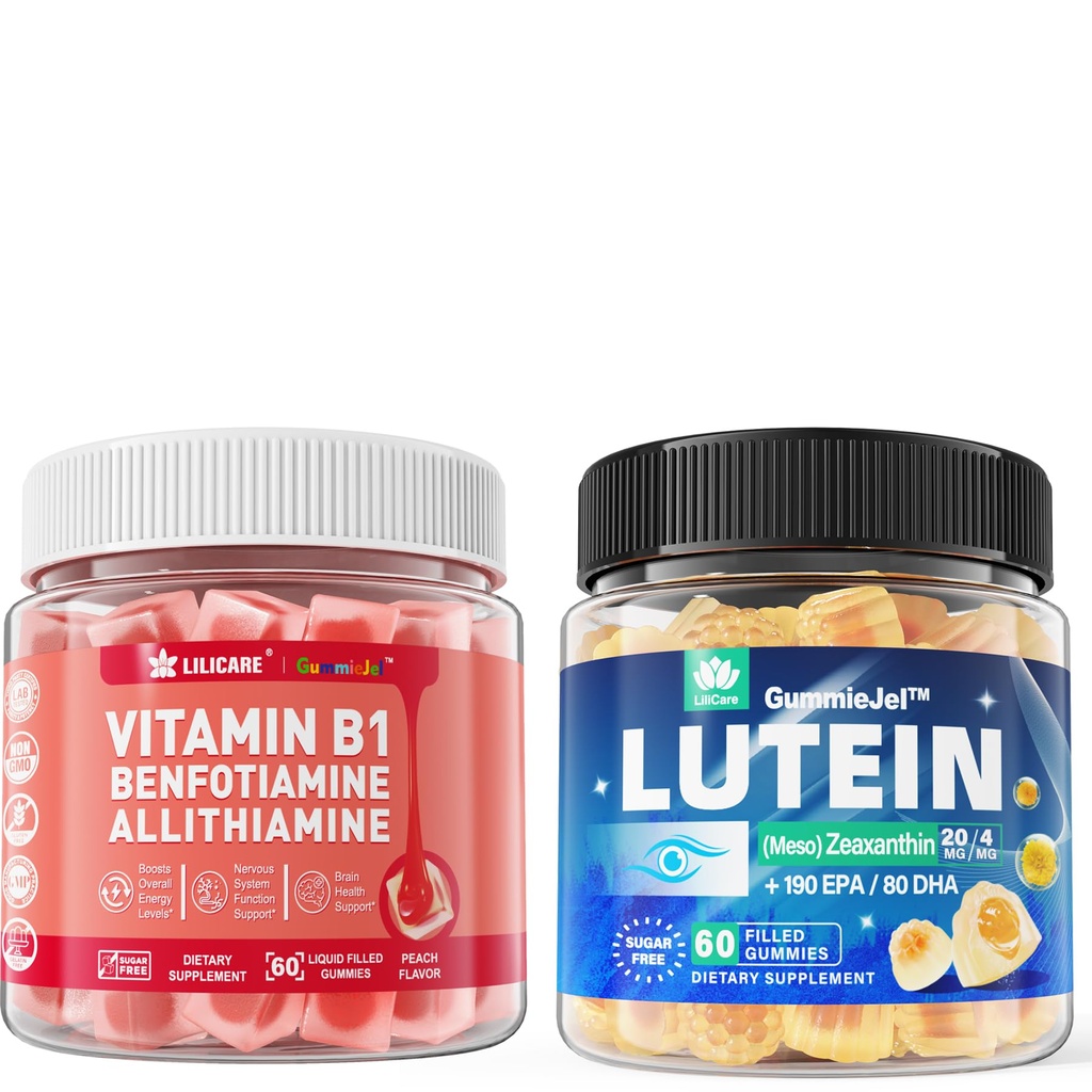 Luteină fără zahăr 20mg 40mg + vitamina B1 Gume