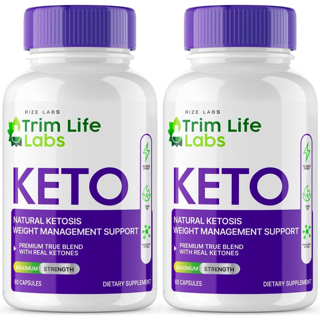 rize laboratoare - - Trim Life Labs Capsule Keto - pastile de pierdere în greutate - Suport Formula de rezistență maximă, Keto+ACV Supliment (120 capsule)